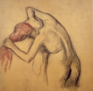 自分を乾かす女性 作： Edgar Degas