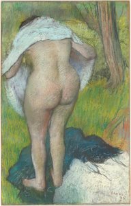 着替えをする若い女性、1885年。 作： Edgar Degas