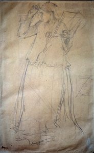 鉛の鉱山でデッサンを歌う若い女性 エドガー・ドガ（1834-1917） 19世紀 パリ、ルーヴル美術館 作： Edgar Degas