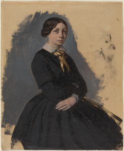 黒い服を着た若い女性 作： Edgar Degas