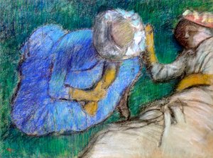 19世紀後半〜20世紀初頭の休息する若い女性 作： Edgar Degas