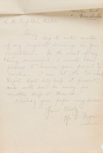新聞コンペ編集者への手紙、1917