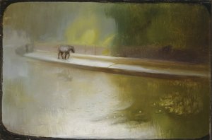 おはようグラモーガン運河（油彩・板） 作： Edgar Herbert Thomas