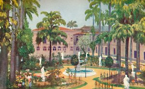 イタマラチ宮殿の庭園-外務省、1914年 作： Edgar L. Pattison