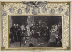 パリのアンヴァリッドにあるナポレオン1世の墓を訪れた女王陛下 作： Edgar Melville (after) Ward