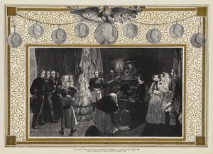 1855年、パリのアンヴァリッドにあるナポレオン1世の墓を訪れた女王陛下 作： Edgar Melville Ward