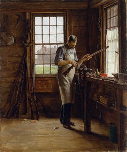 ガンスミスショップ、c.1890-95 作： Edgar Melville Ward