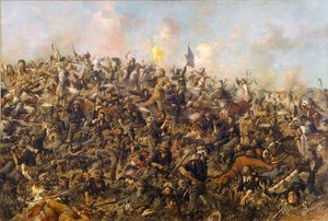 カスターズラストスタンド、エドガーサミュエルパクソン作、1899年 作： Edgar Samuel Paxson