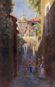 スペイン北部: カセレス、旧市街の城壁内 (カラー リソ) 作： Edgar T. A. Wigram
