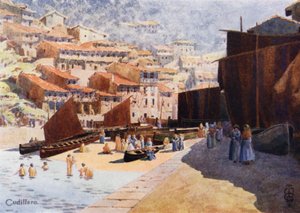 スペイン北部：クディレロ、港（カラーリソ） 作： Edgar T. A. Wigram