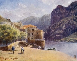 スペイン北部: トレド、テージョ川の峡谷 (カラー リソ) 作： Edgar T. A. Wigram