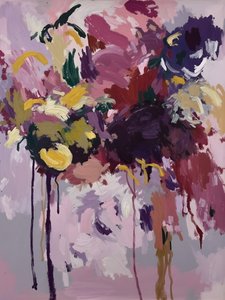 鮮やかな抽象的な花々 作： 