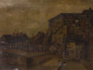 クックストリートゲート周辺、コベントリー、1900年頃 作： Edith Elsegood Burrows