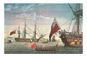 ナポレオンは1815年8月8日、c1850セントヘレナへの旅のためにノーサンバーランドに乗船しました 作： Edme Bovinet