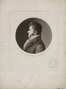 Marie-Henri Beyle の肖像、dit Stendhal 1783-1842。 作： Edme Quenedey