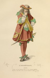 アルチェステ役の衣装（1868年頃）（エングレーヴィング 作： エドモンド・エメ・フロランタン・ジェフロイ