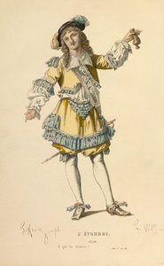レリー役の衣装、1868年頃（エングレーヴィング） 作： エドモンド・エメ・フロランタン・ジェフロイ