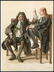 ディアフォワルス父子の肖像、1870年頃（水彩画） 作： エドモンド・エメ・フロランタン・ジェフロイ