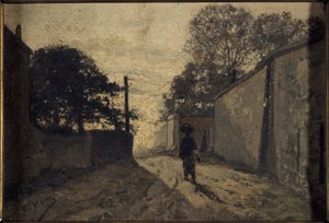 モンマルトルのサン・ヴァンサン通り、1865年頃（油彩・カンヴァス） 作： Edmond Charles Yon