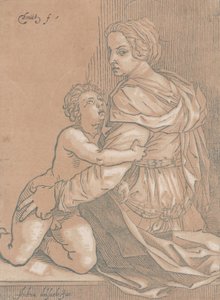 聖母子、約。 1530年。 作： Edmond Douet