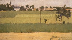 村の郊外、カリフォルニア州。 1880年。 作： Edmond François Aman Jean