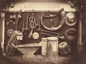 楽器の静物,c.1863年（写真） 作： エドモンド・レーベル