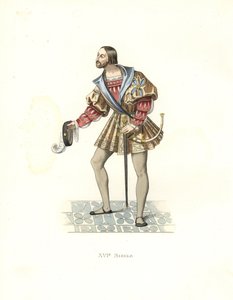 フランシス1世（1494-1547）の廷臣 作： Edmond Lechevallier Chevignard