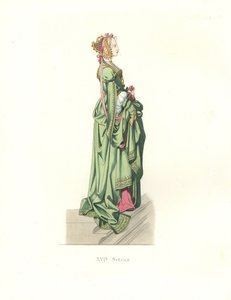 待機中のフランドル女性 作： Edmond Lechevallier Chevignard