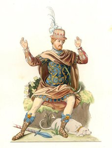 アンティーク調の衣装を着たフランス人紳士 作： Edmond Lechevallier Chevignard