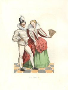 ヘンリー3世の宮廷におけるフランス貴族（1574-1589年 作： Edmond Lechevallier Chevignard