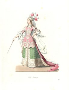 バレエ衣装を着たフランス人女性 作： Edmond Lechevallier Chevignard