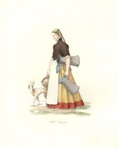 ドイツの召使いの女の子 作： Edmond Lechevallier Chevignard