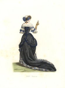 街行く女性のコスチューム 作： Edmond Lechevallier Chevignard