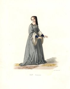 フランシス1世の宮廷の貴婦人 作： Edmond Lechevallier Chevignard