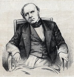 フランスの歴史家、オーギュスタン・ティエリー（1795-1856）の肖像。Chevignardによるエングレーヴィング、"Le Magasin Picturesque "掲載