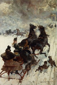 そりレース、1877 作： Edmond Morin