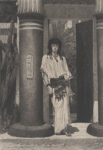 彼の住居の入り口にいるエジプト人、「L