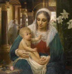 Mater Purissima (パネルに油彩) 作： Edmond Theodor van Hove