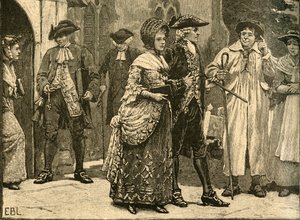 ジョージ3世の初めの衣装は、1760年代初頭のc1890に君臨しました。 作： Edmund Blair Leighton
