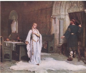 ゴディバ、Bibbbys Annual、1916-17 作： Edmund Blair Leighton