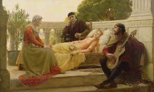 リザが王を愛した方法、1890 作： Edmund Blair Leighton