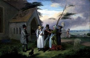 The Interrupted Wedding」（油彩・パネル） 作： Edmund Bristow