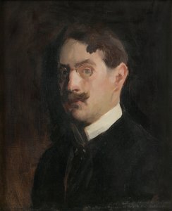 自画像、1889 作： Edmund Charles Tarbell