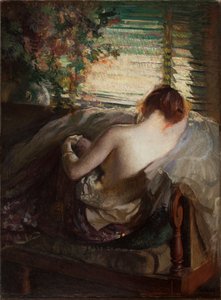 ベネチアンブラインド 作： Edmund Charles Tarbell