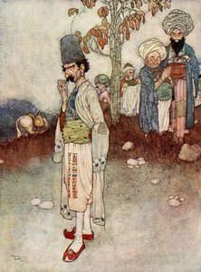 アリババと40人の盗賊」の挿絵。 作： Edmund Dulac