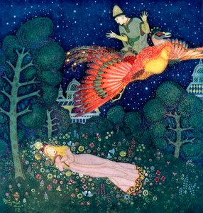 ロシアの童話『火の鳥』の挿絵 作： Edmund Dulac