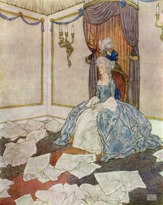 彼女は世界中の新聞を読んだが、また忘れてしまった。 作： Edmund Dulac