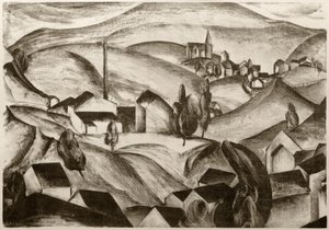 家のある風景 作： Edmund Fabry