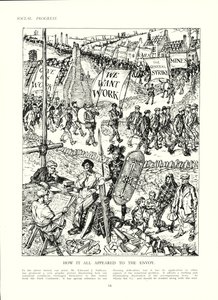 アフリカからの使者にイギリスがどう映るか（カラーリトグラフ 作： Edmund Henry Garrett