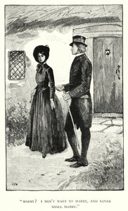 シャーロット・ブロンテ著「ジェーン・エア」の挿絵（彫刻）。 作： Edmund Henry Garrett